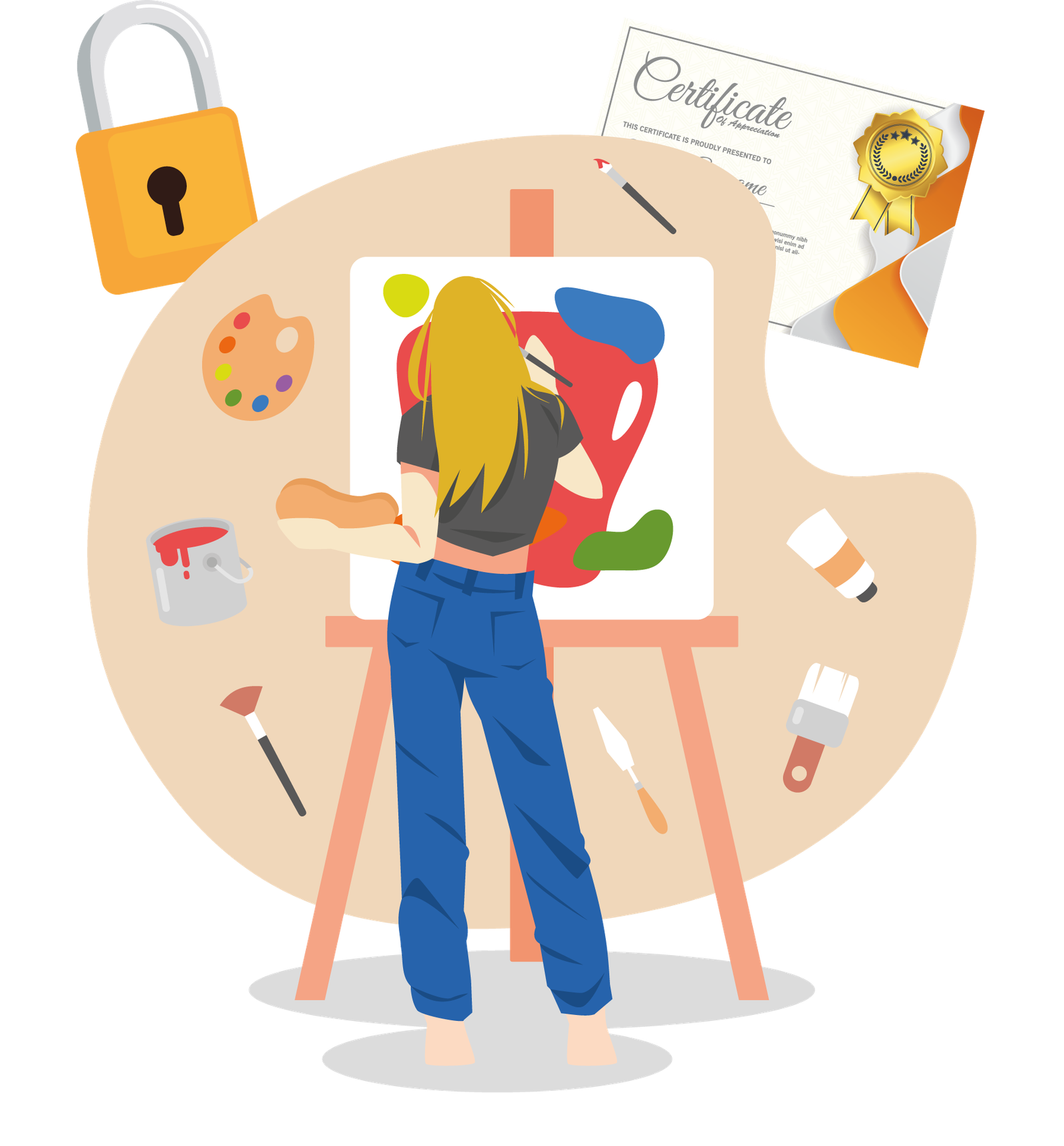 certificat artiste peintre